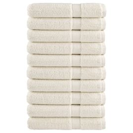 Premium Sauna Towels SOLUND 10 pcs Cream 80x200 cm 600 gsm
