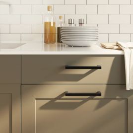 Cabinet Handles 20 Pcs Black 128mm Stainless Steel