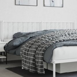 Metal Headboard White 200cm