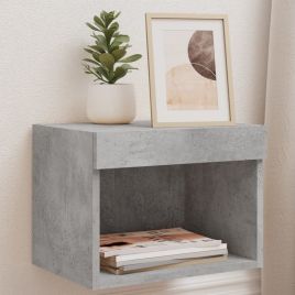 Bedside Table - Phoebe Exmoor Nightstand Concrete Grey 40cm