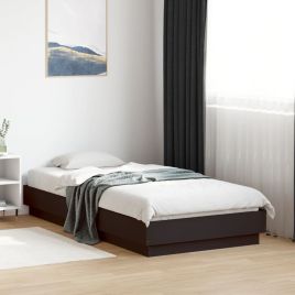 Bedframe Black 75x190cm Small Single Engineered Wood