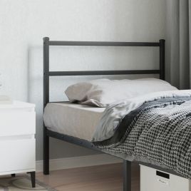 Metal Headboard Black 107cm