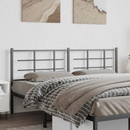 Metal Headboard Black 180cm