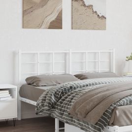 Metal Headboard White 150cm