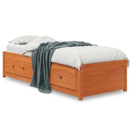 Day Bed Wax Brown 75x190 cm Solid Wood Pine