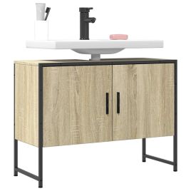 Bathroom Sink Cabinet Sonoma Oak 80x33x60 cm Engineered Wood