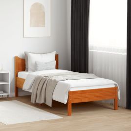 Bedframe Wax Brown 75x190cm Small Single Solid Wood Pine