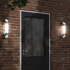 CRBURY Outdoor Wall Lights 2pcs Stainless Steel - Silver