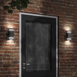CRBURY Outdoor Wall Light Stainless Steel - Black