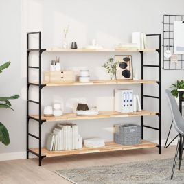 Floating Shelves 4 Pieces 120x40x2 cm Untreated Solid Wood Acacia