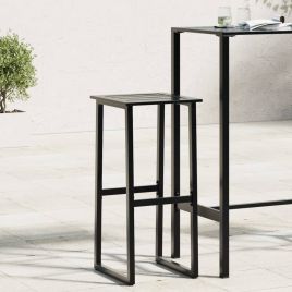 Bar Stools 2 pcs Black 38x38x80 cm Powder-coated Steel