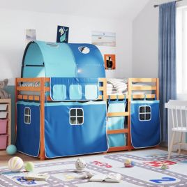 Bunkbed Blue 90x190cm Single Solid Wood Pine