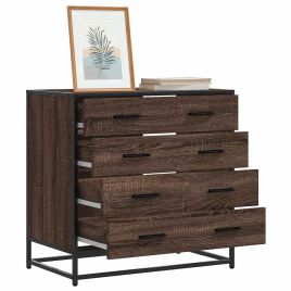 LIANA I Oak Finish Chest of Drawers - Medium-sized, 4 Drawers