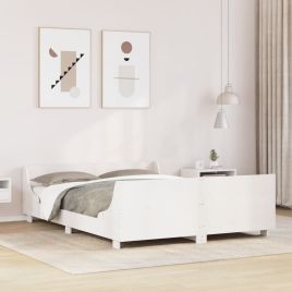 Bedframe White 120x200cm Solid Wood Pine