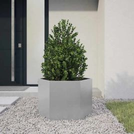 Garden Planter Hexagon 69x60x45 cm Galvanized Steel