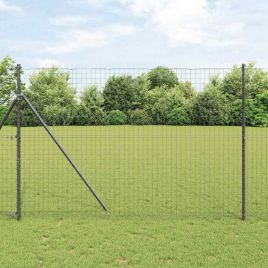 Fence Posts 26 pcs Grey Diameter 32 mm 200 cm Galvanised Steel