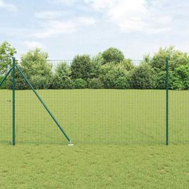Fence Posts with Spike 52 pcs Diameter 32 mm 170 cm Galvanised Steel