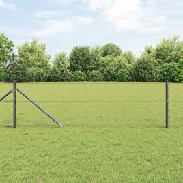 Hexagon Fence Grey 0.6x100 m Steel