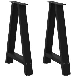 Coffee Table Legs A-Shaped 2 pcs Black 50x(72-73) cm Steel