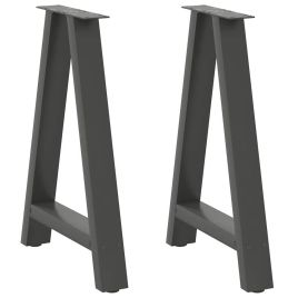 Coffee Table Legs A-Shaped 2 pcs Anthracite 50x(72-73) cm Steel