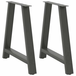 Coffee Table Legs A-Shaped 2 pcs Anthracite 80x(72-73) cm Steel
