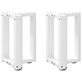 Coffee Table Legs T-Shaped 2 pcs White 38x25x(42-43) cm Steel