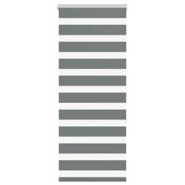 Zebra Blind Dark Grey 60x150 cm Fabric Width 55.9 cm Polyester