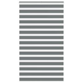 Zebra Blind Dark Grey 130x230 cm Fabric Width 125.9 cm Polyester