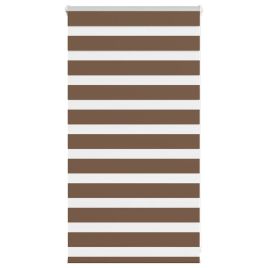 Zebra Blind Brown 85x100 cm Fabric Width 80.9 cm Polyester