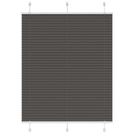 Pleated Blind Black 105x100 cm Fabric Width 104.4 cm Polyester