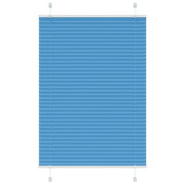 Pleated Blind Blue 90x100 cm Fabric Width 89.4 cm Polyester