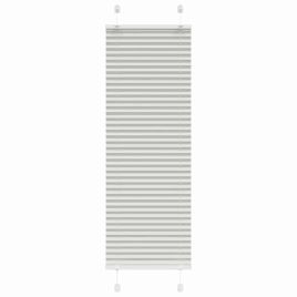 Pleated Blind Light Grey 45x150 cm Fabric Width 44.4 cm Polyester