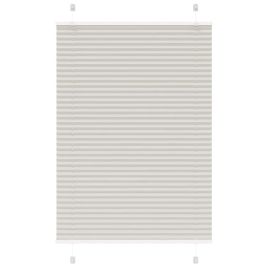Pleated Blind Light Grey 85x150 cm Fabric Width 84.4 cm Polyester