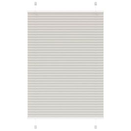 Pleated Blind Light Grey 100x150 cm Fabric Width 99.4 cm Polyester