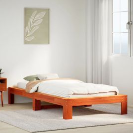 Bedframe Wax Brown 75x190cm Small Single Solid Wood Pine