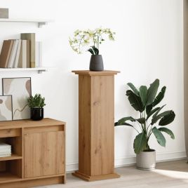 PAOHAL Display Stand with Storage Artisan 31x30x90 cm Wooden - Oak