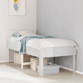 Bedframe White 75x190cm Small Single Solid Wood Pine