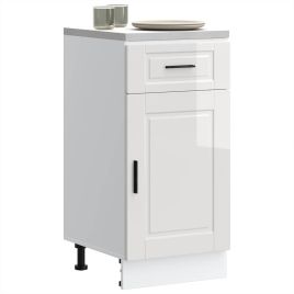Kitchen Base Cabinet Porto High Gloss White Engineered Wood