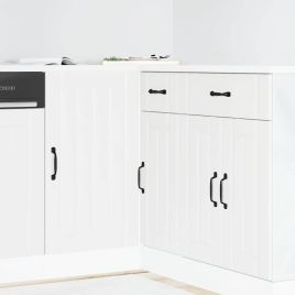 Sink Base Cabinet Lucca White Engineered Wood