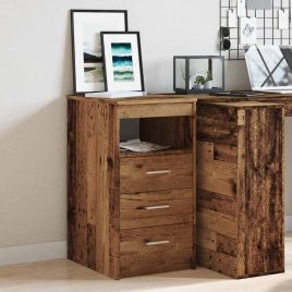 Drawer Cabinet Old Wood 40x50x76 cm Engineered Wood
