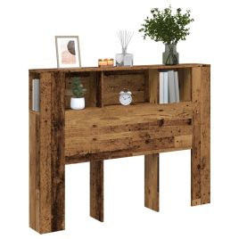 Headboard Cabinet Old Wood 140x18.5x102.5 cm Engineered Wood