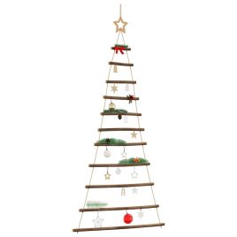 SNOLIX Hanging Christmas Tree with Top Star 74x150 cm Natural Branch