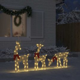 NIVRIS Christmas Decoration Reindeer 3 pcs 90 LEDs Warm White