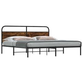 Metal Bedframe Smoked Oak 183x213cm