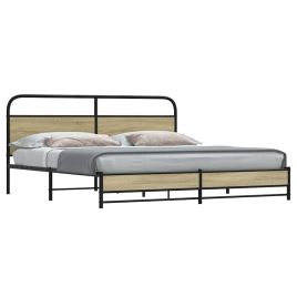 Metal Bedframe Sonoma Oak 180x200cm Super King
