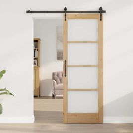 Interior Door with Glass "ORKDAL" 73,5x198,5x4 cm Solid Wood Pine