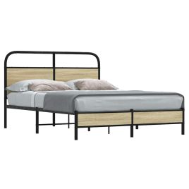 Bedframe 140x190cm Sonoma Oak Engineered Wood