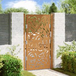 Garden Gate 105x180 cm Weathering Steel Flame Design
