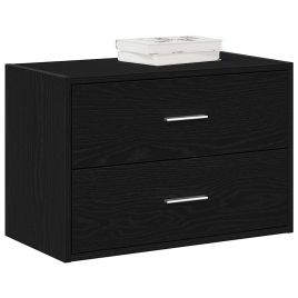 RIMA I Black Chest of Drawers - Small-sized, 2 Drawers
