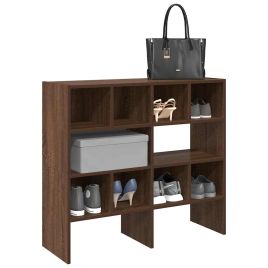 OMNI Medium Shoe Racks 2 Pieces Stackable Brown Oak